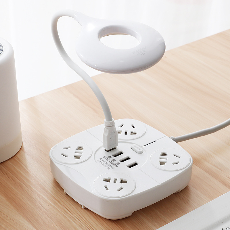 智能可拆卸台灯插座usb带线多功能家用礼品插排快手电商热卖插座