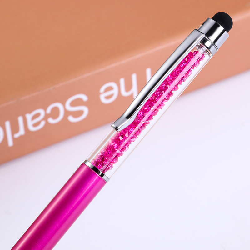Fábrica al por mayor Bolígrafo De Metal pluma capacitiva letras pantalla táctil pluma de cristal Hotel publicidad pluma de regalo de negocios