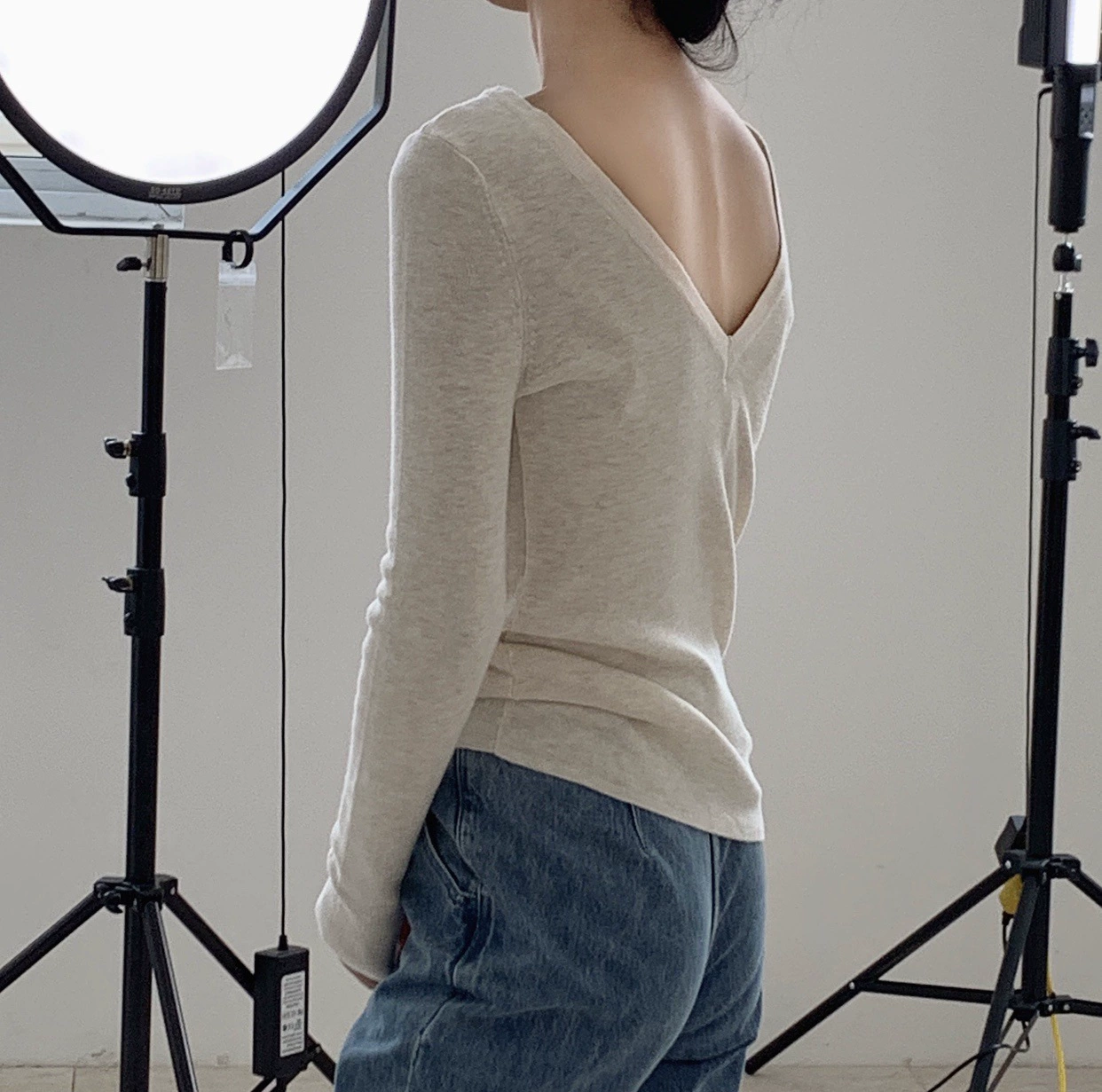 Новинка Лу Фу, элегантный трикотаж в Корейском стиле для блоггеров, облегающий Модный Эластичный Базовый Топ для женщин, ранней осени