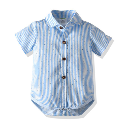 Boy baby suit, infant crawler suit, week dress, formal wear, trendy short-sleeved jumpsuit, overalls, one piece drop shipping