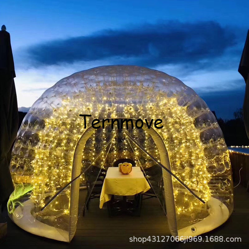抖音泡泡屋星空闭气帐篷网红打卡景区酒店民宿移动餐饮免充气帐篷