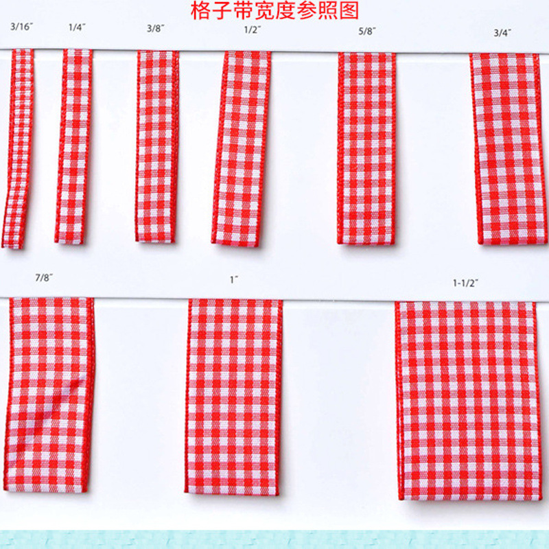 Yao Ming Plaid cinta hecha a mano DIY cinta regalo material de embalaje 2,5 cm Plaid banda accesorios para el cabello material decorativo