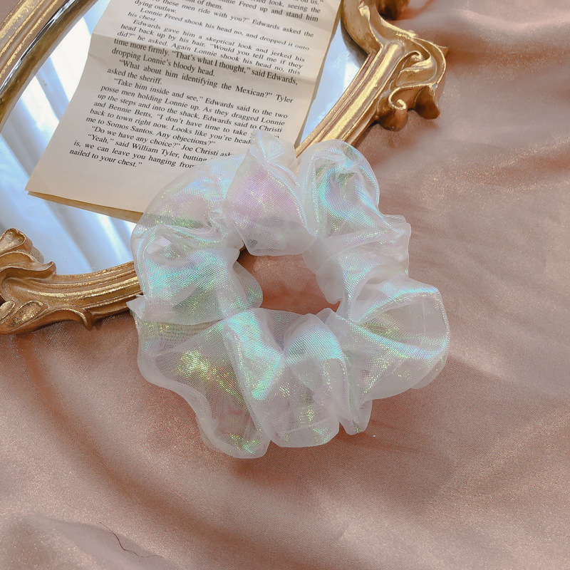 Ju Yiyi mismo estilo negro brillante Banda para el cabello del intestino grueso Simple retro Internet celebridad grasa salchicha ins accesorios para el cabello japonés y coreano cuerda para el cabello para las mujeres