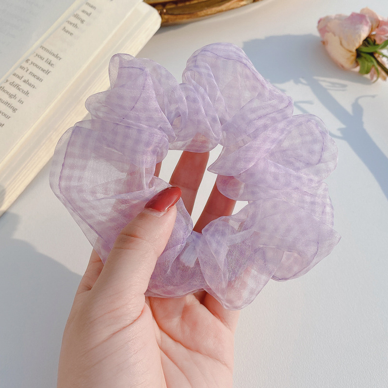 Ju Yiyi mismo estilo negro brillante Banda para el cabello del intestino grueso Simple retro Internet celebridad grasa salchicha ins accesorios para el cabello japonés y coreano cuerda para el cabello para las mujeres