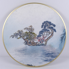 Aluminum alloy round picture frame, plexiglass mirror frame, metal picture frame with circular frame, with backing board, line picture frame