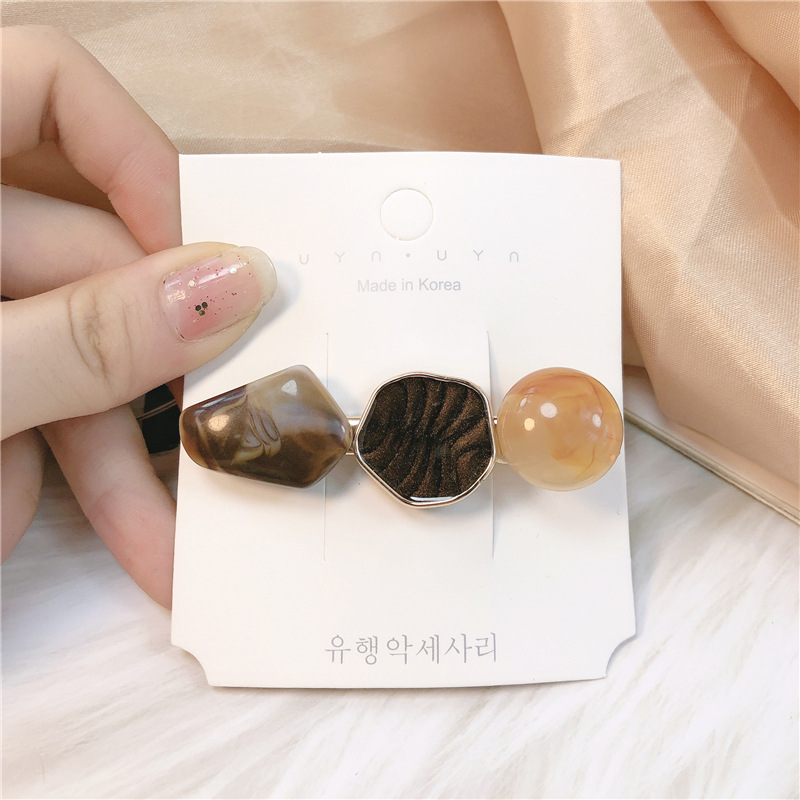 Coreana simple clip de pelo de temperamento adolescente tocado rojo de red pequeño clip de boca de pato fresco detrás de la cabeza clip de pelo roto mujer