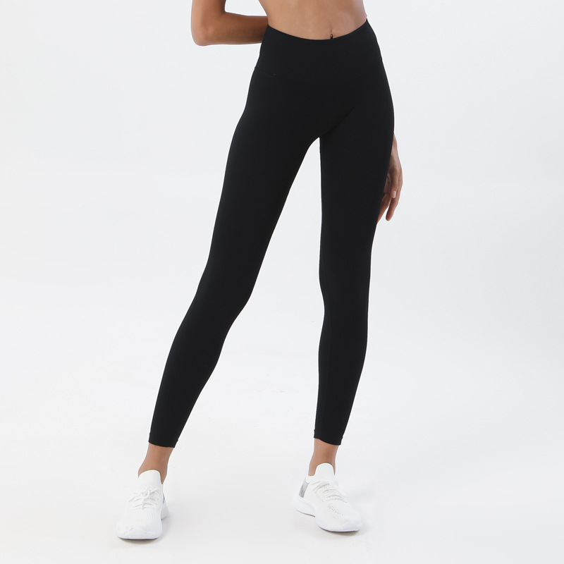 Transfronterizo de Amazon Europa y América sin costuras pantalones de Yoga de las mujeres que absorbe la humedad pantalones de fitness apretado de cintura alta brazo de elevación de las mujeres