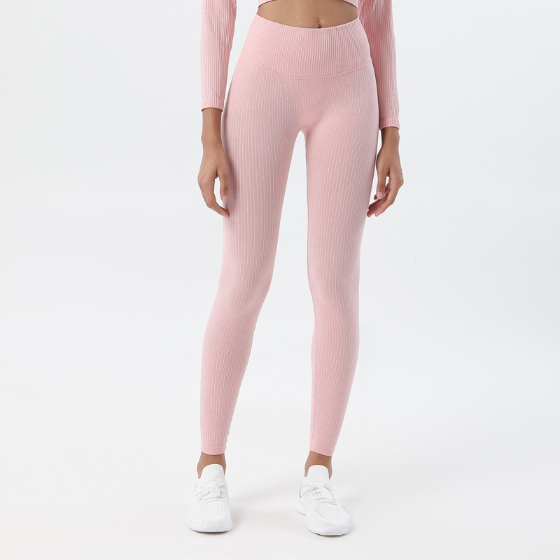Transfronterizo de Amazon Europa y América sin costuras pantalones de Yoga de las mujeres que absorbe la humedad pantalones de fitness apretado de cintura alta brazo de elevación de las mujeres