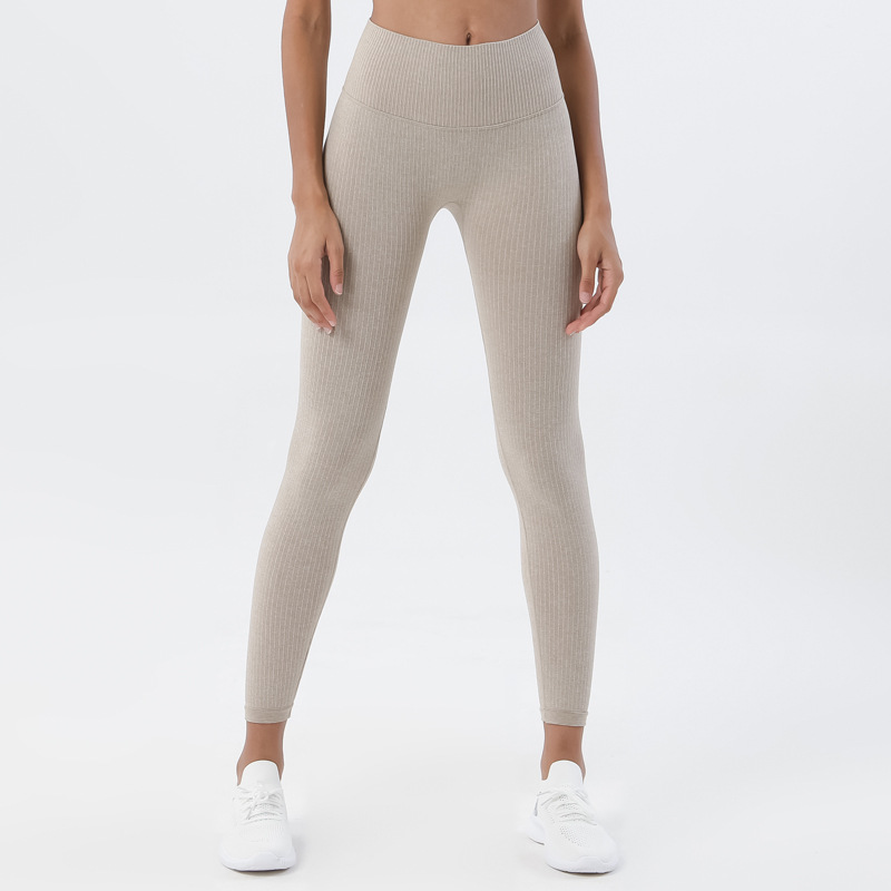 Transfronterizo de Amazon Europa y América sin costuras pantalones de Yoga de las mujeres que absorbe la humedad pantalones de fitness apretado de cintura alta brazo de elevación de las mujeres
