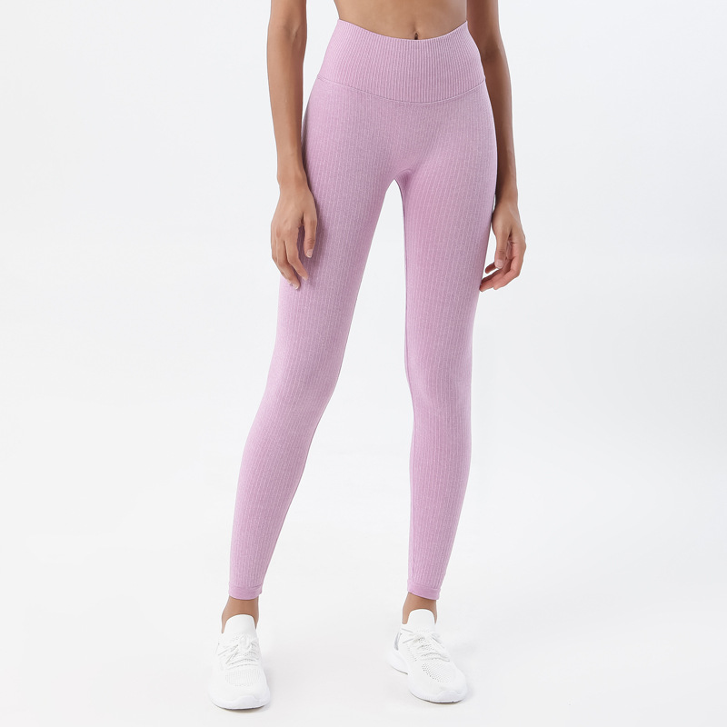 Transfronterizo de Amazon Europa y América sin costuras pantalones de Yoga de las mujeres que absorbe la humedad pantalones de fitness apretado de cintura alta brazo de elevación de las mujeres