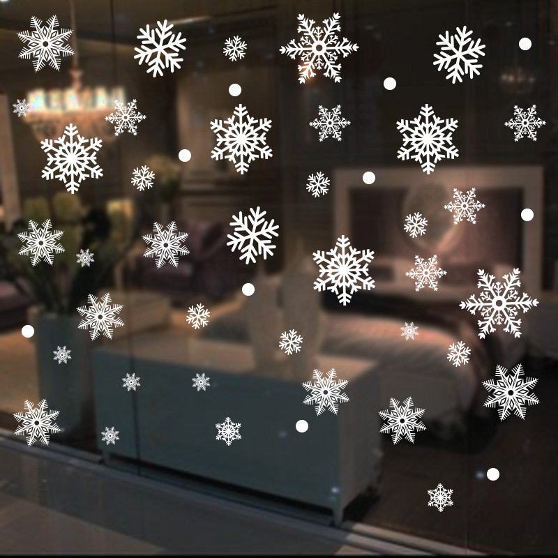 New Year Christmas Window Glass Decorative Sticker Shiftable Electrostatic Sticker Window Sticker White Snowflake Christmas Decorative Sticker New Year Christmas Window Glass Decorative Sticker Shiftable Electrostatic Sticker Window Sticker White Snowflake Christmas Decorative Sticker