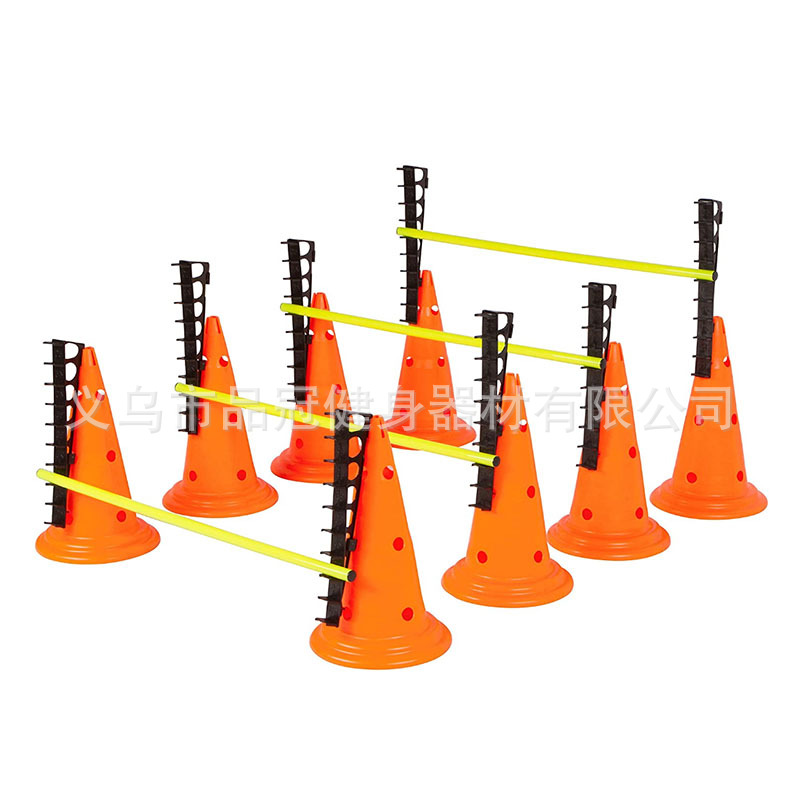 Equipo de entrenamiento de integración sensorial para niños de jardín de infantes: combinación de circuito de obstáculos, equipo de entrenamiento de fútbol con agujeros, conos marcadores, conos de helado.