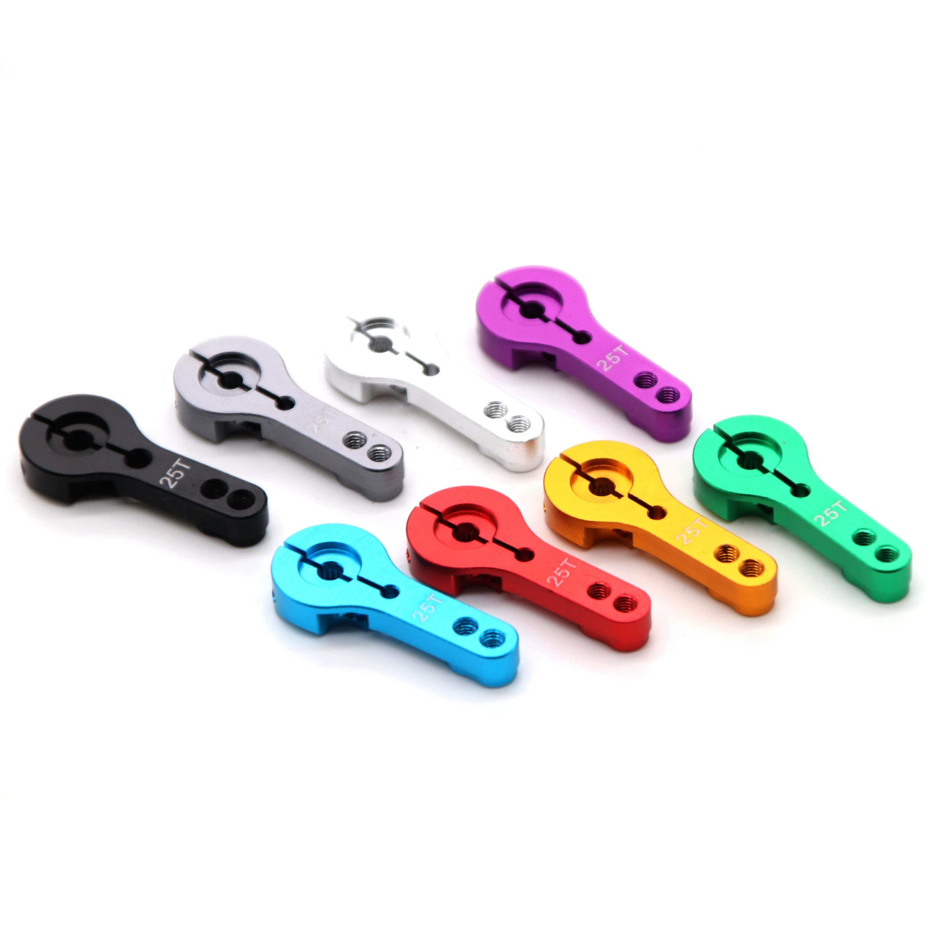 Рулевой механизм рулевой механизм металлический поворотный рычаг 25T металлический коромысло Модернизированная версия двойное отверстие с замком 25T алюминиевый сплав