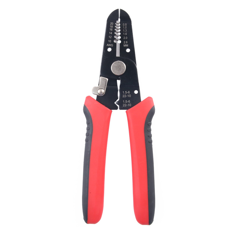 7寸隐形弹簧磨口钳电工拔线钳扒皮钳子家用网线电缆剥皮器拔线