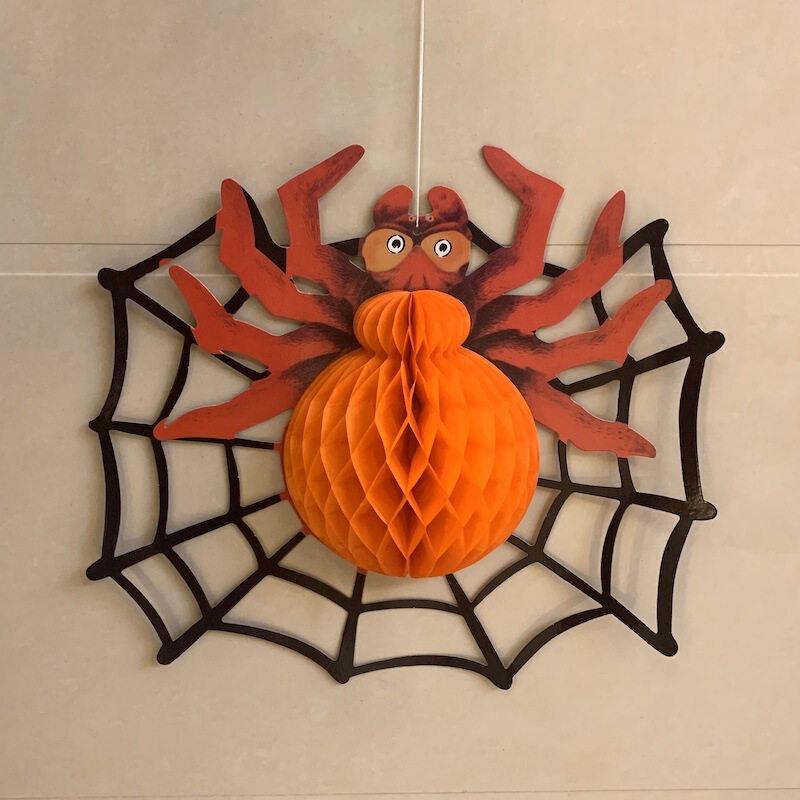 Halloween Halloween Ghost Festival Party Props Arrangement Festive Decoration Spider Ornament Shadow Spider Web