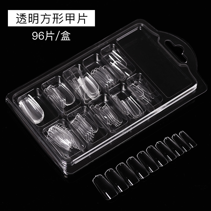 Clavo cuadrado transparente (96 unidades/caja)