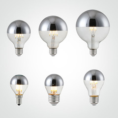 LED semi-plated shadowless light bulb G45 bulb 4W dragon ball bulb E14 spiral mouth table lamp E27 magic bean chandelier light source