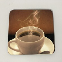 厂家批发热转印杯垫热升华茶杯垫餐垫DIY定MDF带软木空白杯垫