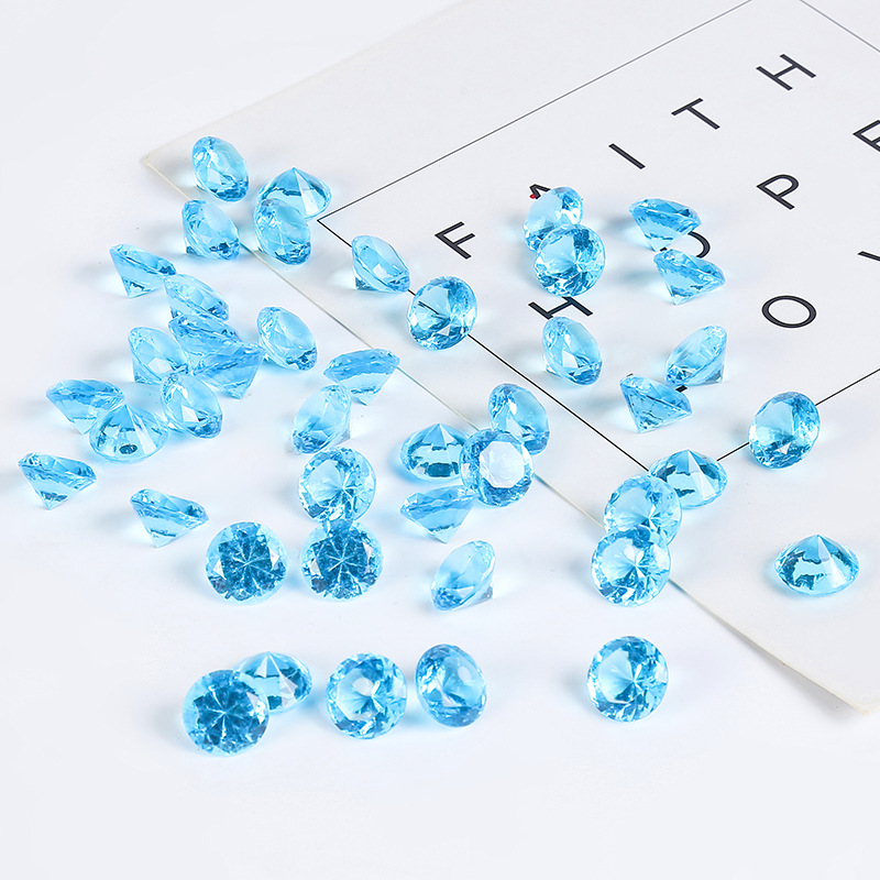 20mm钻仿台湾亚克力尖底钻石压克力饰品配件外贸裸钻批发戒指