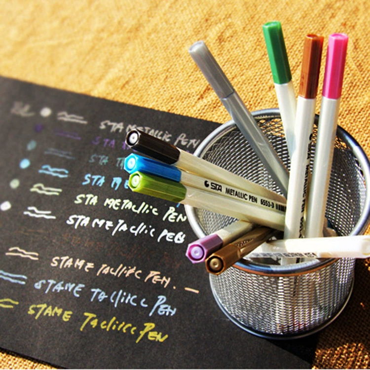 Маркер YP Star 6551 для граффити, черный, совместимый с картонными фотоальбомами, маркер Star Paint, для творчества, для металла, 7 г