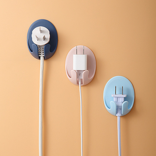 Rabbit Plug Hook without Drilling, Adhesive Power Cord Hook, Creative Strong Adhesive Charging Cord Outlet Organizer