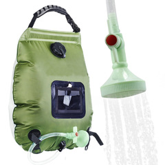 Outdoor camping shower bag with temperature solar shower water bag bather convenient foldable water storage bag 20L