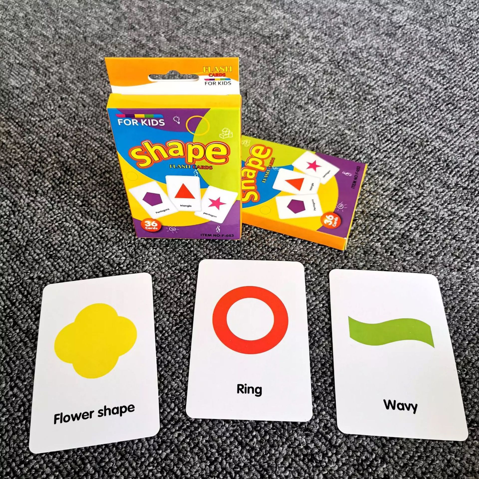 Spot Wholesale Cross-Border 10 Early Education Enlightenment Kidsren's Shape Color Animal Alphabet English Learning Cards