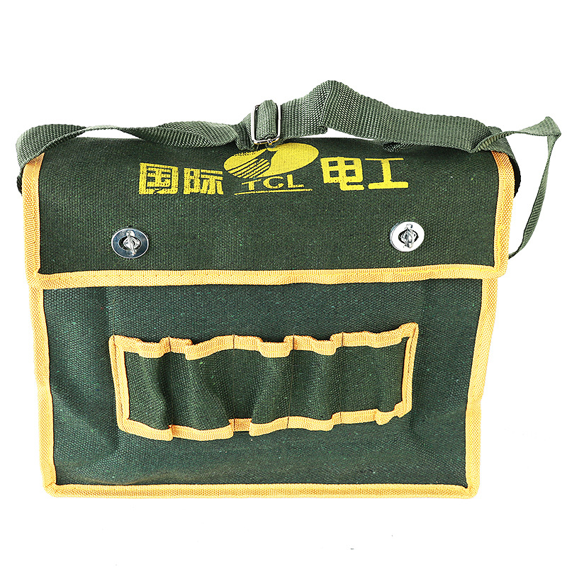 Fabricante de producción multifuncional engrosado lienzo paquete de herramientas de lienzo de protección laboral paquete eléctrico puede imprimir logotipo