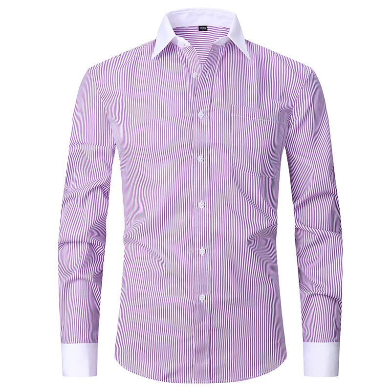Camisa negra camisa de manga larga de los hombres de negocios camisa formal delgada gemelos franceses de color sólido novio boda Vestido de los hombres