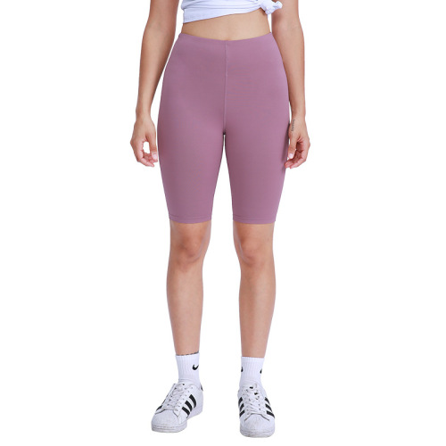Women's Summer and Autumn New High-Waisted Yoga Shorts, European and American Sports Fitness Shorts, Nudity Thigh-Lifting High-Elastic Tight Pants