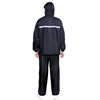 Split raincoat, set for adults, retroreflective trousers, increased thickness