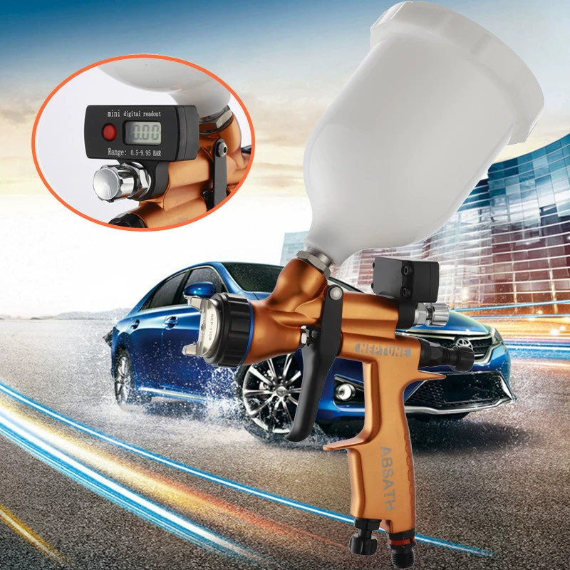 Оригинальные оригинальные товары Пистолет-распылитель Neptune, экономия краски низкого давления, Защита окружающей среды, автомобильный распылитель с цифровым дисплеем, пистолет-распылитель из листового металла, цифровой