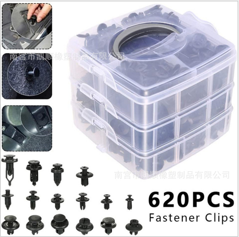 620 Unids en caja hebilla 16 tipos de parachoques del coche kit de reparación de expansión sujetador tornillo clip hebilla