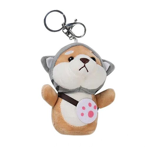 Small Shiba Inu plush schoolbag pendant keychain ins doll keychain backpack pendant cute doll keychain