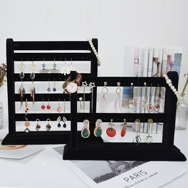Velvet Earring Storage Rack, Earring Stud Holder, Ear Clip Cardboard Display Stand, Jewelry Display Rack, Desktop Prop Accessory Velvet Earring Storage Rack, Earring Stud Holder, Ear Clip Cardboard Display Stand, Jewelry Display Rack, Desktop Prop Accessory