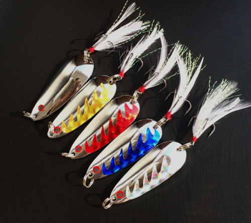 Factory Wholesale Spoon Shaped Flash Lure Sea Fishing Bait/Iron Plate/Spinning Flash 15g