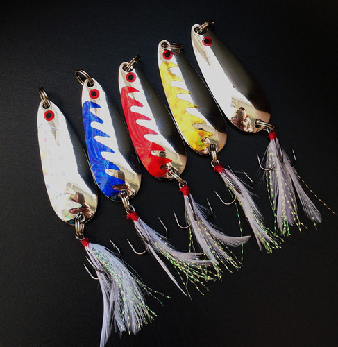 Factory Wholesale Spoon Shaped Flash Lure Sea Fishing Bait/Iron Plate/Spinning Flash 15g