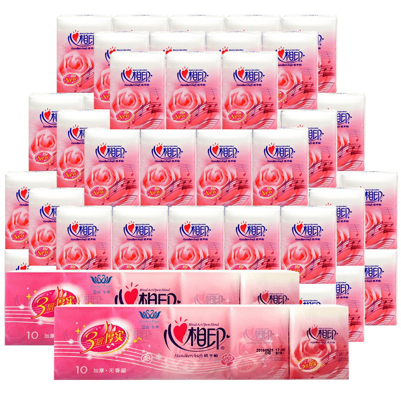 The handwriting handbag paper wedding packaging paper towel portable festive napkin wholesale package a piece of hair