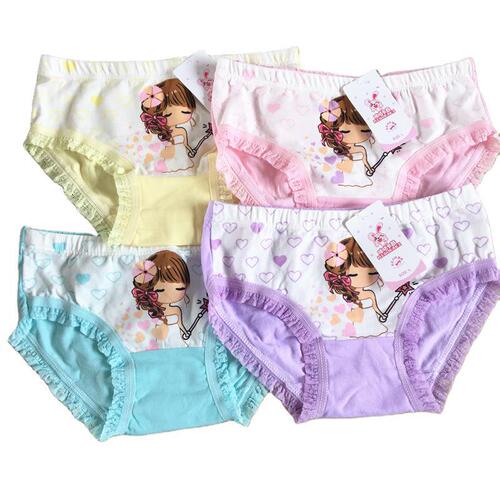 40 pieces of pure cotton cartoon girl's children's triangular underwear for little girls, wholesale pure cotton combed cotton
