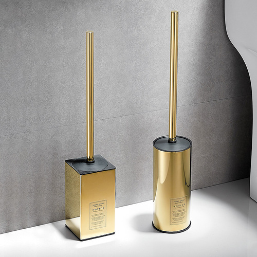 Toilet stainless steel floor-standing toilet brush bathroom toilet toilet brush set household no dead angle toilet brush
