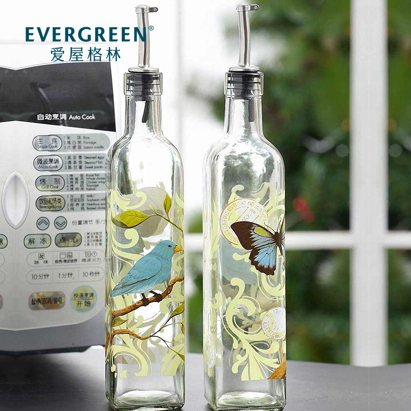 酱油醋瓶油瓶调味料瓶玻璃家用大容量防漏佐料瓶厨房用品500ml