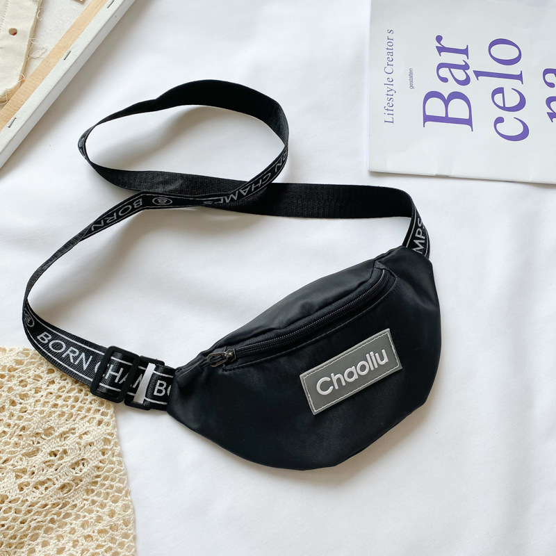 Lienzo lindo bolso de los niños bolsa de mensajero de moda niños y niñas carta pecho bolsa infantil bebé mini bolso de la cintura