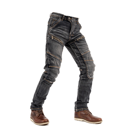 New MOTO PANTS Kevlar Motorcycle Jeans for Men High-Elasticity Riding Knickerbockers Racing Pants