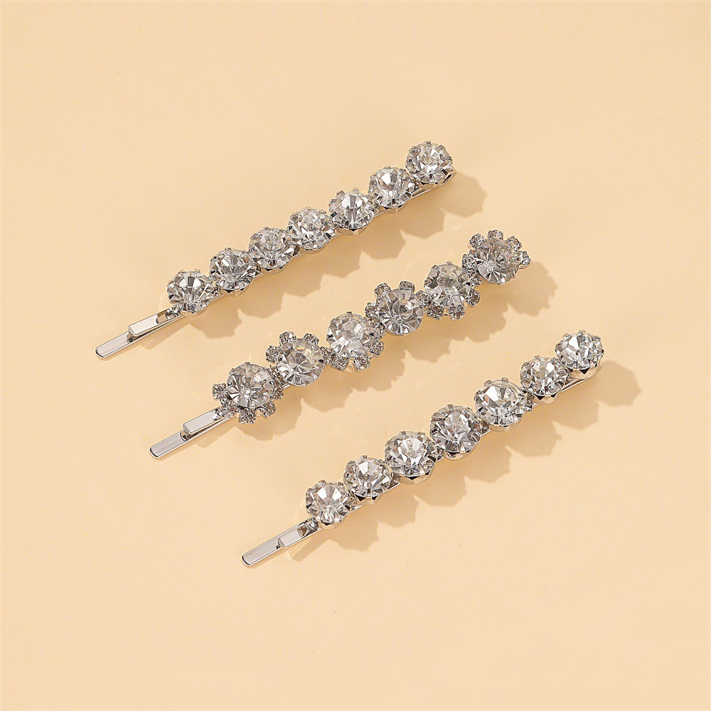 Estilo coreano nuevos accesorios para el cabello dulce rhinestone horquilla flor creativa palabra clip Taobao circón traje horquilla