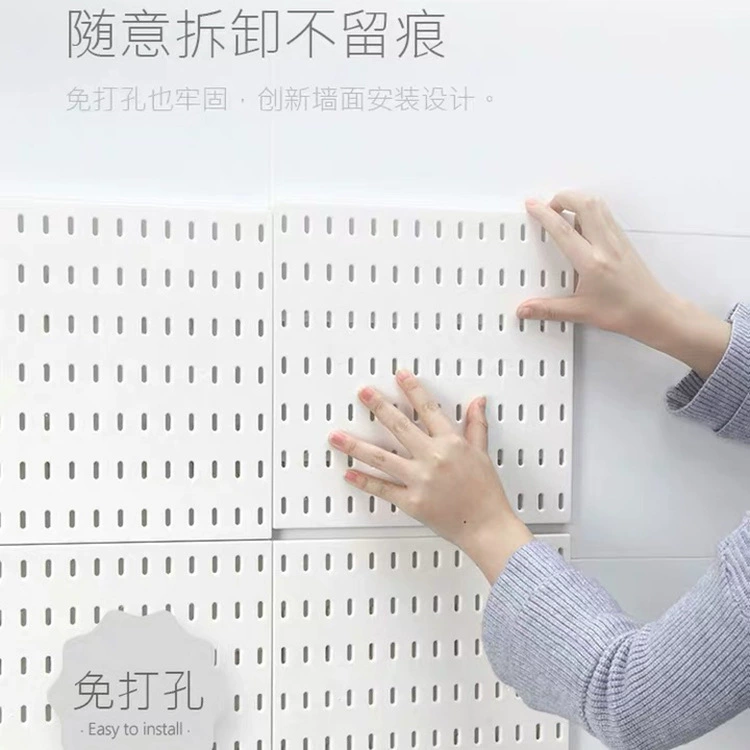 Cave panel setting rack round hole wall hanging wall exemption plastic small storage rack