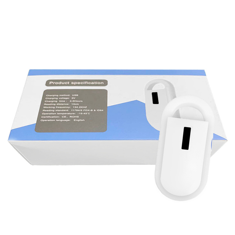 Pet Chip 134,2 kHz lector de tarjetas escáner de FDX-B de identificación de animales tubo de vidrio lector de etiquetas