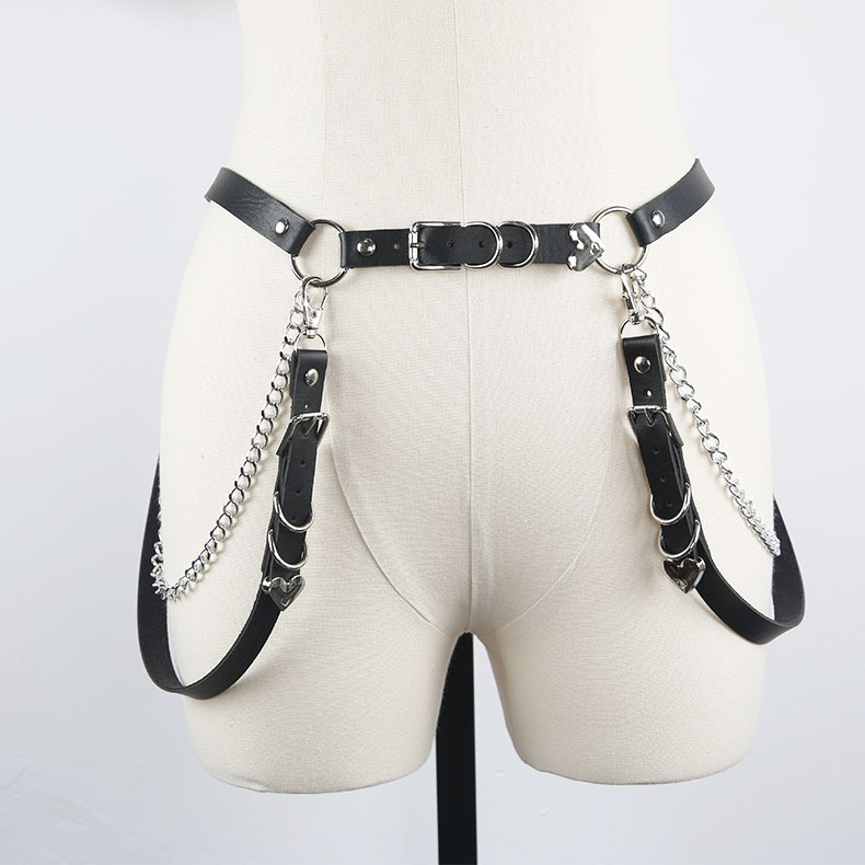 [Spot] Harajuku Diablo Lolita Girl Punk Gothic Style Belt Decoration jk Waist Chain Strap Cool