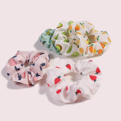 Summer fresh fruit series large intestine headband internet celebrity retro fat intestine headband pastoral style hair accessories wholesale