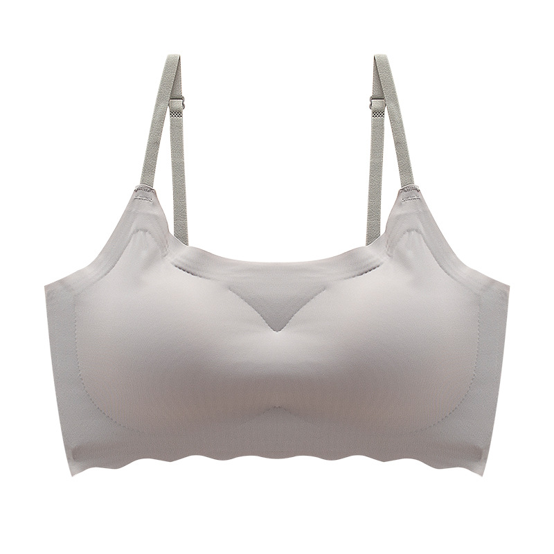 Japonés paz de la mente segunda generación de ropa interior sin costuras Correa inalámbrica belleza espalda deportes hielo seda enfriamiento sueño sujetador fino