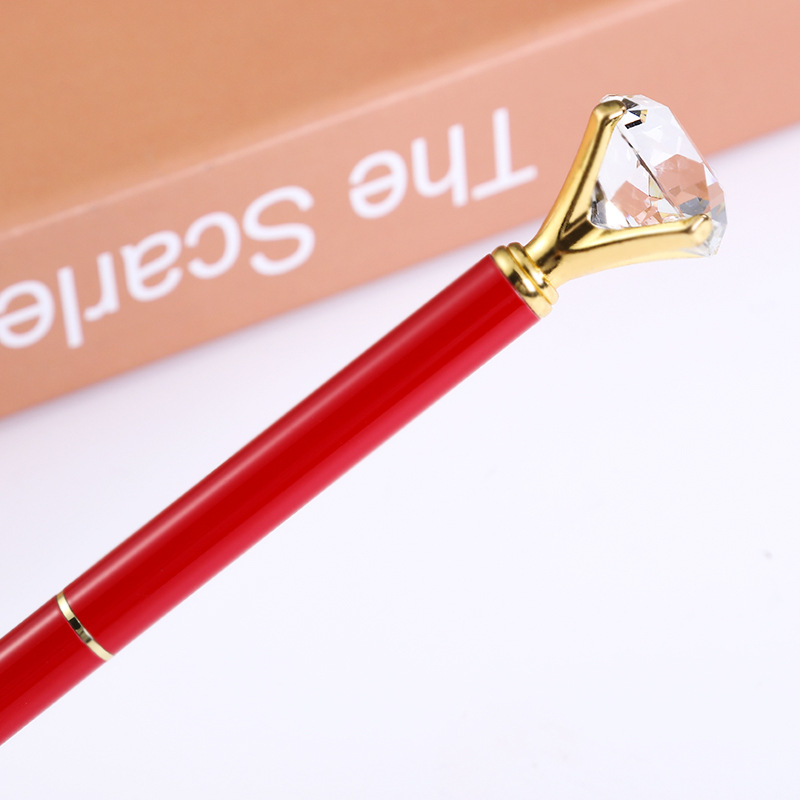 Suministro directo de fábrica cristal diamante pluma creativa forma grande diamante publicidad pluma Metal Bolígrafo diamante cristal pluma